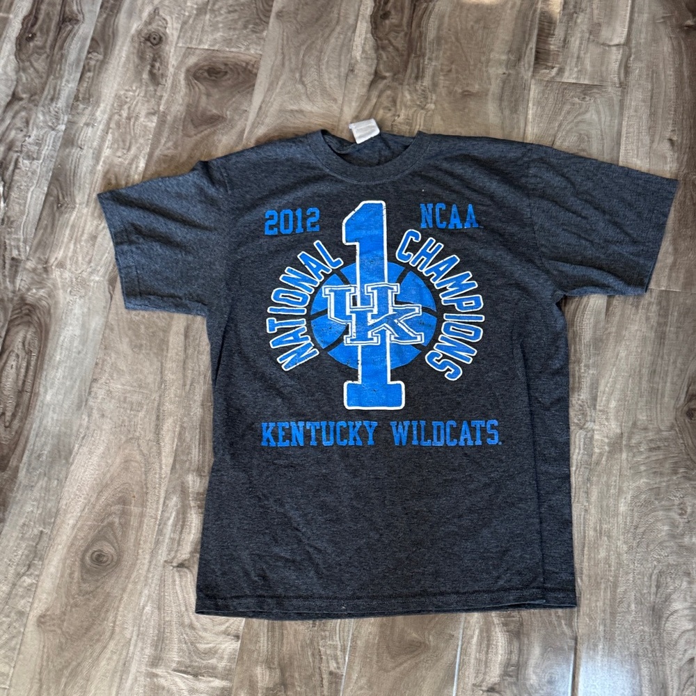 Jerzees Dark Gray and Blue Kentucky Wildcats Tee